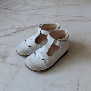 Baby Style | Leather Classic White T-Strap Kids Shoes